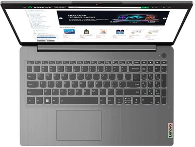 Ноутбук Lenovo IdeaPad 3 15IAU7 (82RK011NRA) Arctic Grey / 15.6" IPS Full HD / Intel Core i5-1235U / RAM 16 ГБ / SSD 512 ГБ / Підсвітка клавіатури