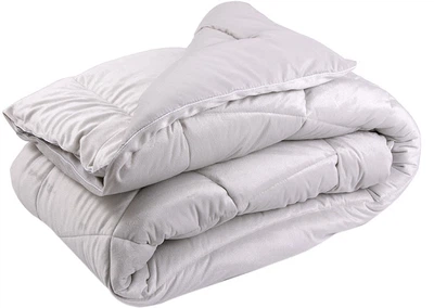 Одеяло покрывало Руно Всесезонное Евро 200х220 см Антиаллергенное волокно Soft Pearl Двустороннее Велюр-Микрофибра (322.55_Soft Pearl)