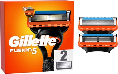 Сменные картриджи для бритья (лезвия) мужские Gillette Fusion5 2 шт (7702018867011) 