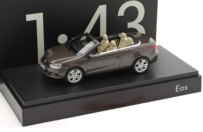 Модель автомобіля Volkswagen Eos Black Brown, Scale 1:43