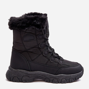 Жіночі зимові черевики високі Vittora 37 Чорні (5905677938234)