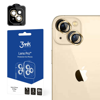 Szkło hartowane 3MK Lens Protection Pro na aparat iPhone 15 Plus z ramką montażową (5903108529877)
