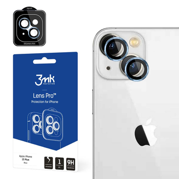 Szkło hartowane 3MK Lens Protection Pro na aparat iPhone 15 Plus z ramką montażową (5903108530958)