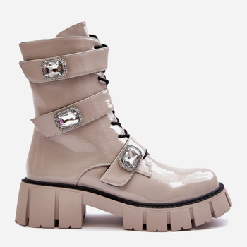 Жіночі зимові черевики високі S.Barski MR870-61 36 Світло-сірі (5905677937268)