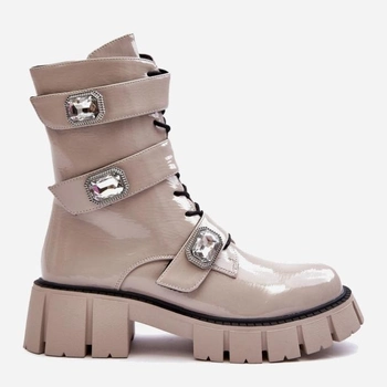 Жіночі зимові черевики високі S.Barski MR870-61 38 Світло-сірі (5905677937282)