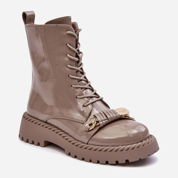 Жіночі зимові черевики високі S.Barski MR870-67 37 Бежеві (5905677936612)