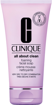 Clinique All About Clean pieniące się mydło do twarzy dla skóry suchej i mieszanej 150 ml (20714672164)