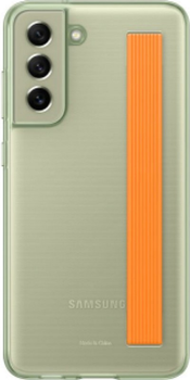 Etui plecki Samsung Slim Strap Cover do Galaxy S21 FE 5G Olive green (8806092653283)