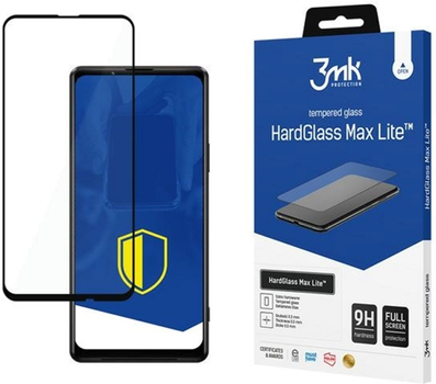 Захисне скло 3MK HardGlass Max Lite для Sony Xperia 1 III 5G (5903108401531)