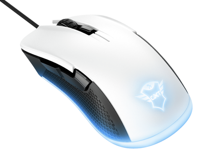 Мышь Trust GXT 922 YBAR, White, USB, оптическая, 200 - 7200 dpi, RGB-подсветка, 6 программируемых кнопок, 2.1 м (24485)
