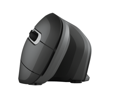 Мышь беспроводная Trust Verro Ergonomic, Black, оптическая, 600/1200/1600 dpi, 6 кнопок, уникальная форма в эргономичном вертикальном исполнении, гнездо для хранения микроприемника USB, 1xAA (23507)