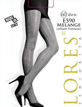 Колготки женские Lores Melange фантазийные 60 den 1/2 nero