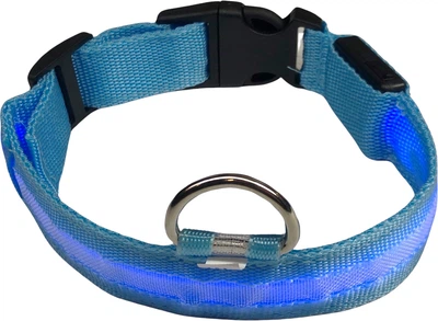 Ошейник с подсветкой для собак UFT Pet Led 1 L на батарейках Blue (4820176282316)
