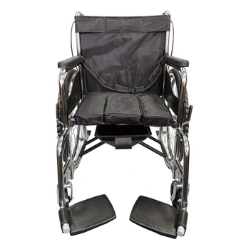 Візок інвалідний з низькими пневматичними шинами, складний (з санітарним оснащенням) Торос-Груп Тип 1044