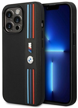 Панель BMW Tricolor M Collection для Apple iPhone 14 Pro Чорний (3666339066864)