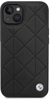 Etui plecki BMW Leather Quilted do Apple iPhone 14 Black (3666339066444)