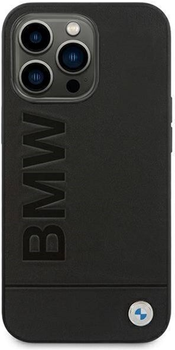 Etui plecki BMW Leather Stamp do Apple iPhone 14 Pro Max Black (3666339090418)