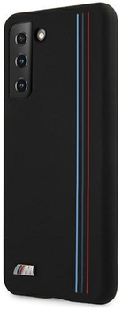 Etui plecki BMW Stripes M Collection do Samsung Galaxy S21 Plus Black (3700740497517)