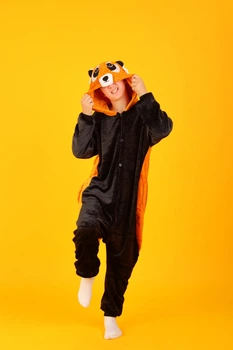 Пижама Мужская Кигуруми Kigurumi Енот Красная Панда Коричневый М 155-165 см. (1020/1)