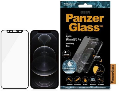 Захисне скло Panzer Glass E2E Microfracture для Apple iPhone 12/ 12 Pro антибактеріальне