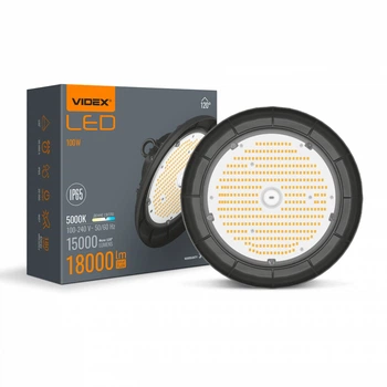 Светодиодный высотный светильник ХайБей VIDEX 100W 5000K 18000Lm Черный VL-HB01-1005B