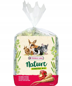 Сено для гризунів Versele-Laga Nature Timothy Hay з болгарським перцем та пастернаком 500 г