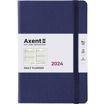 Ежедневник 2024 А5 Axent Partner Lines 8815-24-A - Синий темный