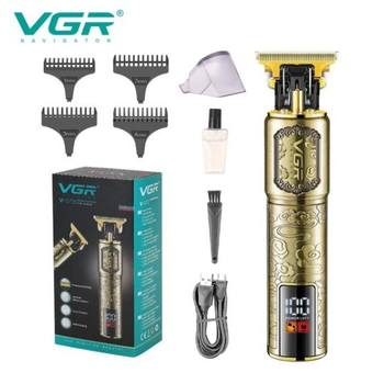 Триммер для бороды и усов с Led-дисплеем VGR V-073 со сменными насадками 1-4 мм