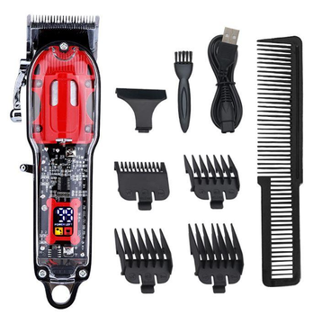 Машинка для стрижки Resuxi Clipper Transparent Red (JM-200-RD)