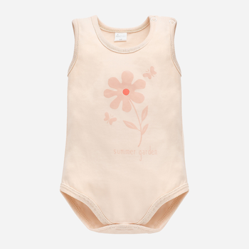 Body dla dzieci Pinokio Summer Garden Bodysuit Sleeveless 92 cm Beige-Flower (5901033300851)