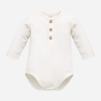 Боді для малюка Pinokio Charlie Longsleeve Polo Bodysuit 80 см Ecru (5901033292798)