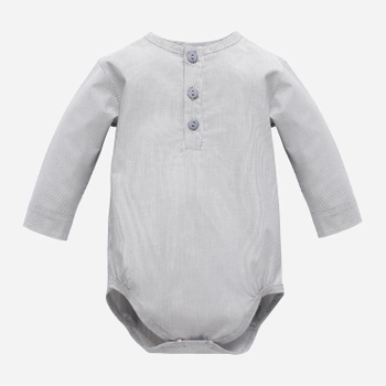 Боді для малюка Pinokio Charlie Longsleeve Polo Bodysuit 74-76 см Grey (5901033293498)