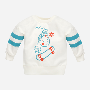 Bluza bez kaptura chłopięca Pinokio Orange Flip Sweatshirt 74-76 cm Ecru (5901033307058)