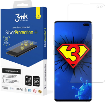 Захисна плівка 3MK SilverProtection+ для Samsung Galaxy S10 Plus антибактеріальна (5903108302678)