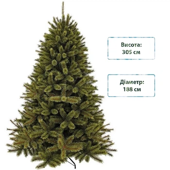 Новорічна штучна лита сосна Triumph Tree Forest frosted 305 см Зелена 8711473151534