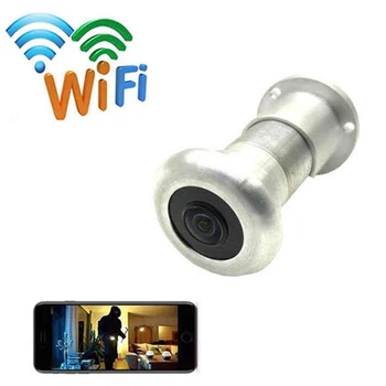 Видеоглазок wifi c датчиком движения, подсветкой и записью HQCam 405B, 2 Мп, серебристый (100603)