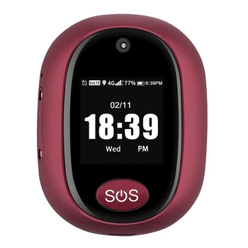 GPS трекер брелок 4G для детей и пожилых людей, с камерой, экраном, кнопкой SOS, аудиозвонком, шагомером VJOYCAR RF-V45 (100627)