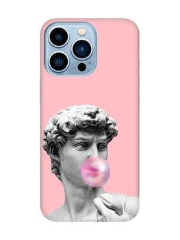 Матовый розовый чехол на iPhone 13 Pro Max :: Скульптура (принт 352)