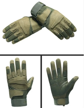 Перчатки защитные полнопалые на липучке FQ16S003 Оливковый XL (16299) Kali