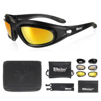 Тактические защитные очки Daisy С5 17-0 4 сменные линзы (517003) Kali
