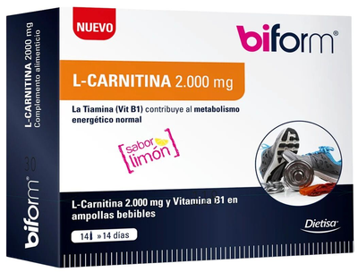 Амінокислота Biform L Carnitina 2000 Mg 14 флаконів x 10 мл (3175681187870)