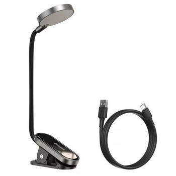 Портативная лампа на прищепке Baseus Comfort Reading Mini Clip Lamp Переносная лампа с встроенным аккумулятором 350 mAh Grey
