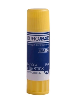 Набір клею-олівця PVA 21 г Buromax JOBMAX 24 шт. (BM.4904)