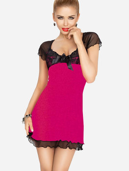 Koszula nocna DKaren Slip Irina XL Pink/Black (5902230017795)