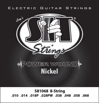 Струны для электрогитары SIT S81068 Eight Power Wound Nickel 8-Strings (10.5-68)