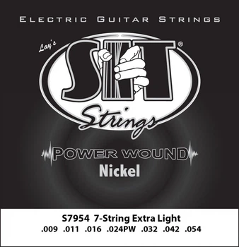Струны для электрогитары SIT S7954 Extra Light Power Wound Nickel 7-Strings (9-54)