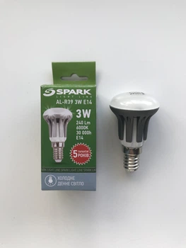 Светодиодная лед LED лампа R39 для потолка софит 3W 3Вт Е14 6000К холодный дневной свет