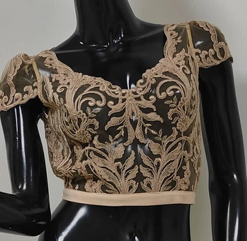 Весільне мереживне балеро ANGEL FASHION DRESS арт.1014 розмір 44 пудра