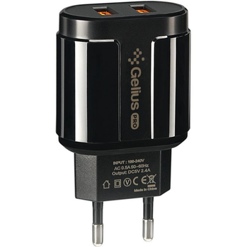 Сетевое зарядное устройство Gelius Pro Avangard GP-HC06 2USB 2.4A Black