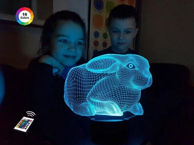Нічник-світильник 3D "Кролик 2" 3DTOYSLAMP 20х20 см (osv0001356)